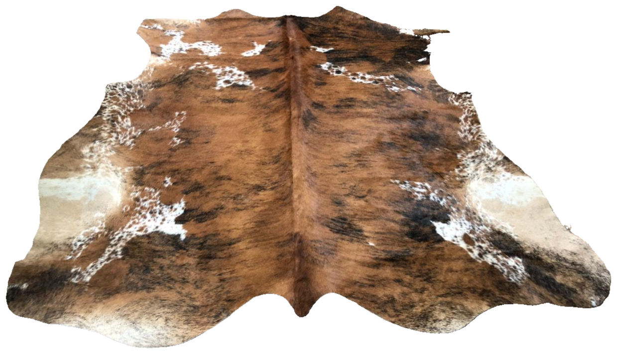 Brown & White cowhide — exact hide No. 08