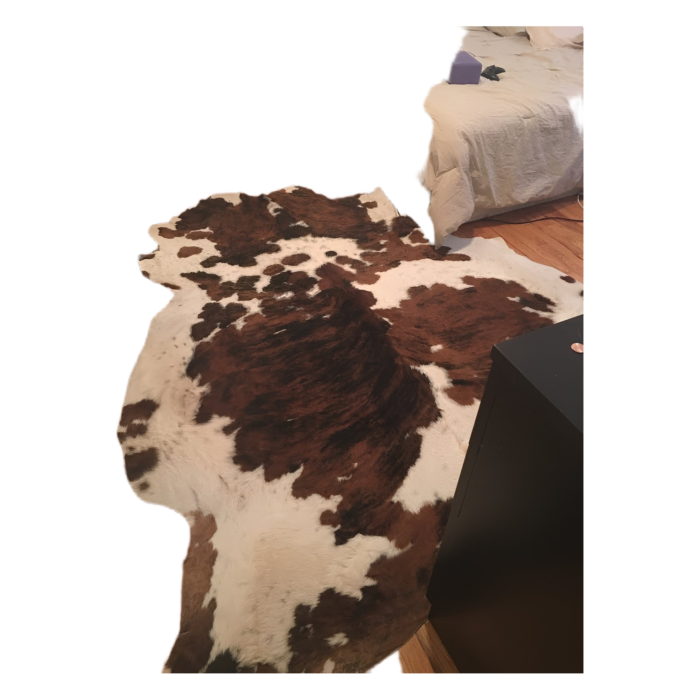 Genuine tricolor cowhide rug in black, white and tan - Brazilian cowhide from Mr. Cowhides
