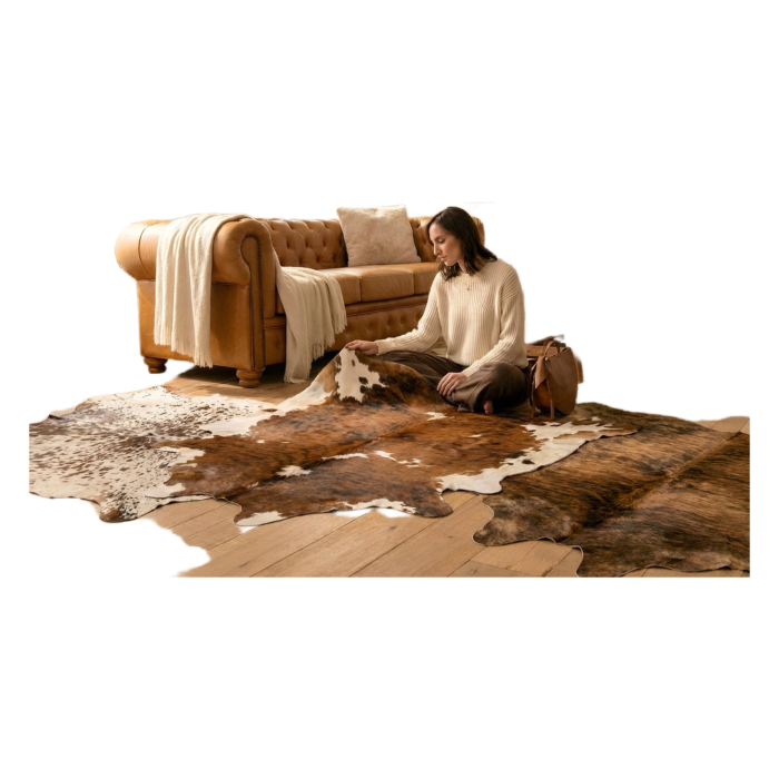 Natural premium select cowhide rug - hand-chosen Brazilian cowhide from Mr. Cowhides