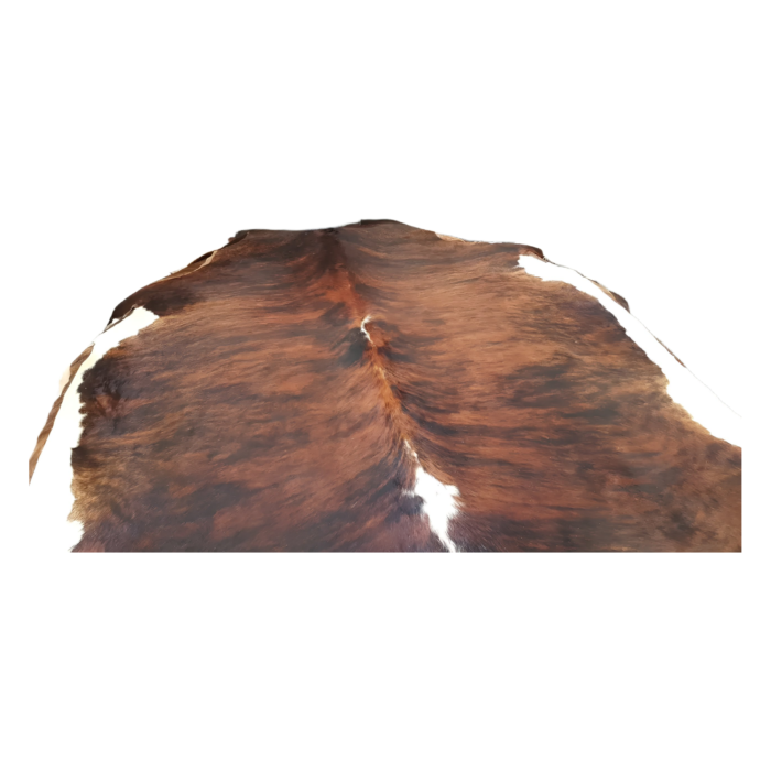 Blended tricolor cowhide rug in black white and tan - genuine Brazilian cowhide